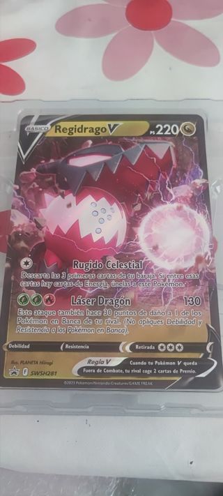 Pokémon TCG  Regidrago V Jumbo y carta