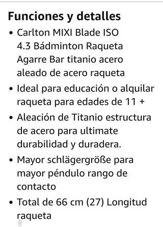 Raqueta  Bádminton.