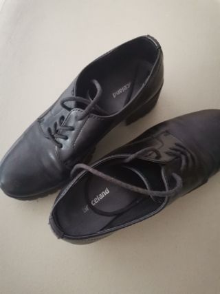 Zapatos negros tacon ancho