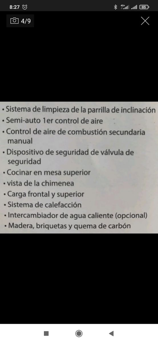 Hidroestufa cocina leña 32kw