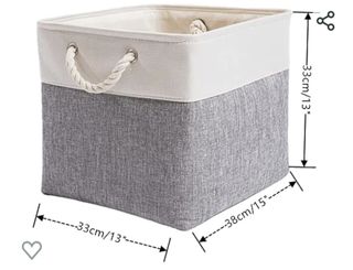 Cesta, gris y blanco 