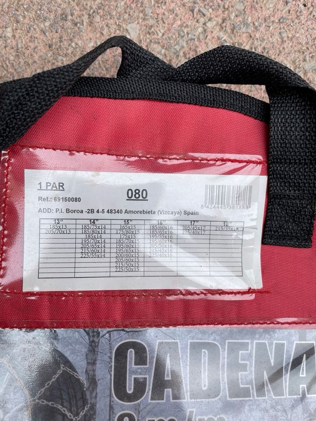 cadenas para la nieve