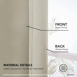 NUEVAS Cortinas opacas térmicas beige 140x290cm