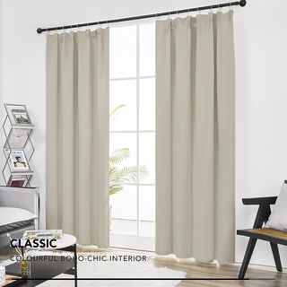 NUEVAS Cortinas opacas térmicas beige 140x290cm