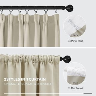 NUEVAS Cortinas opacas térmicas beige 140x290cm