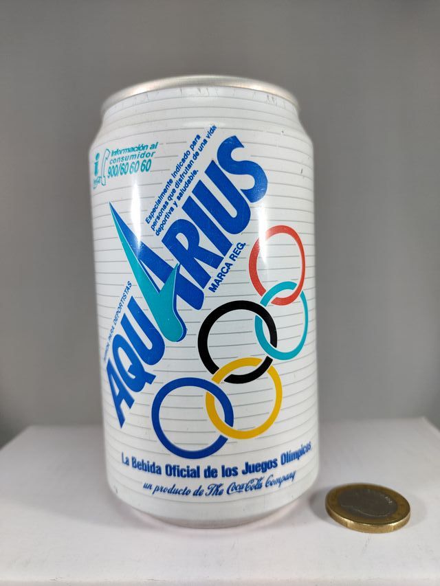 Lata Aquarius 330ml. Juegos Olímpicos. Año 1993