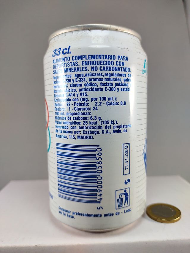 Lata Aquarius 330ml. Juegos Olímpicos. Año 1993