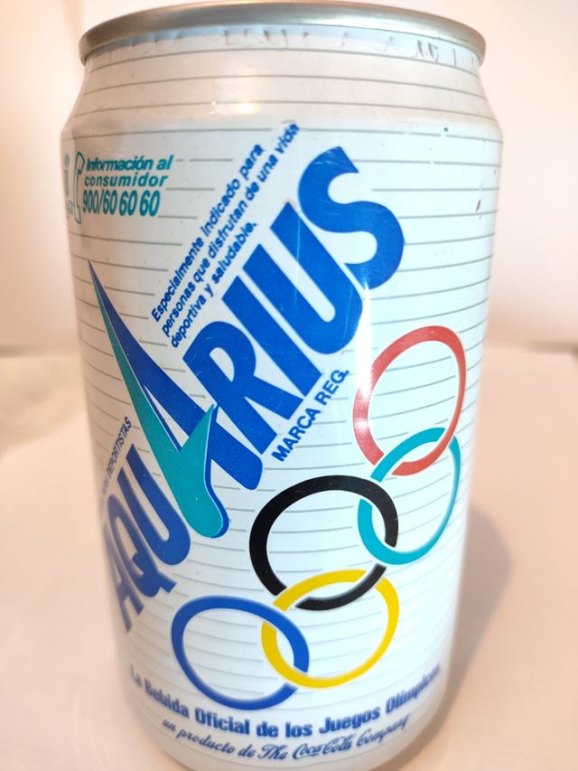 Lata Aquarius 330ml. Juegos Olímpicos. Año 1993