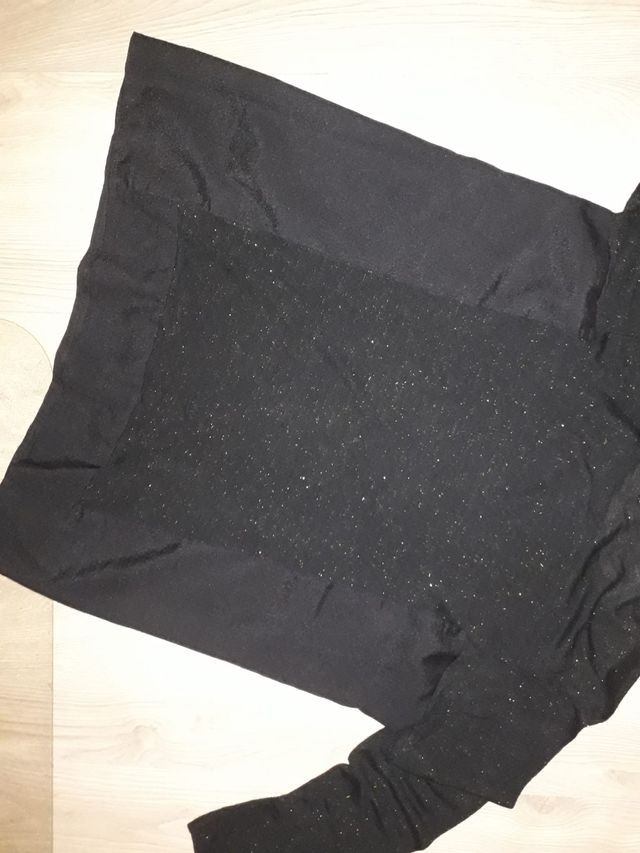 Camiseta de manga larga de punto negra