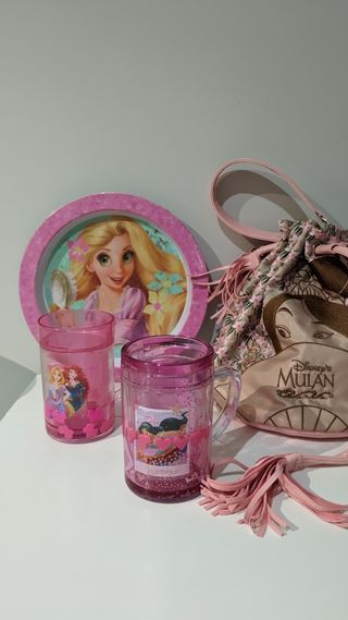 Tazas,plato y bolsa Disney