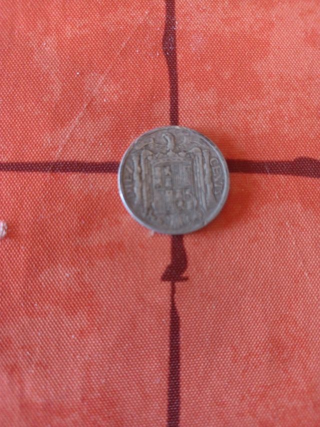 Moneda España 10 cent.1945.  Arquer