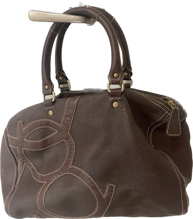 bolso piel marron purificacion garcia