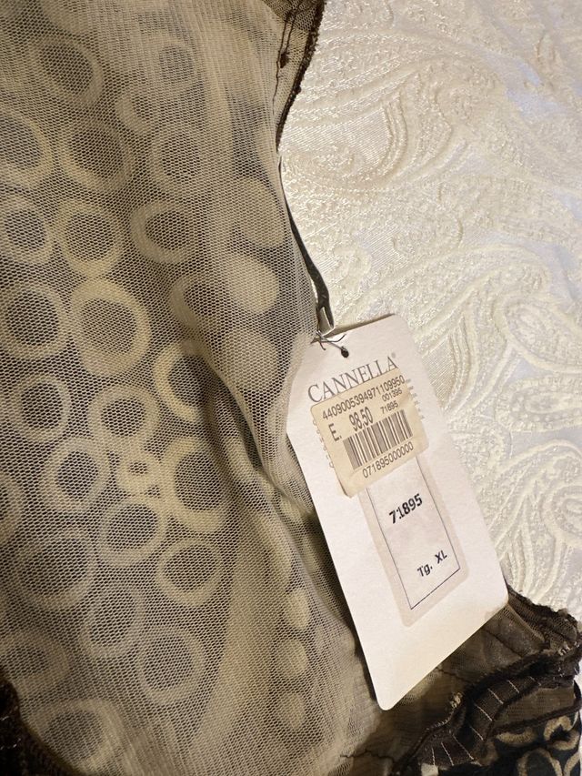 Vestito Cannella con fantasie e pietre