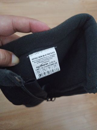 Botas negras nieve Decathlon talla 33