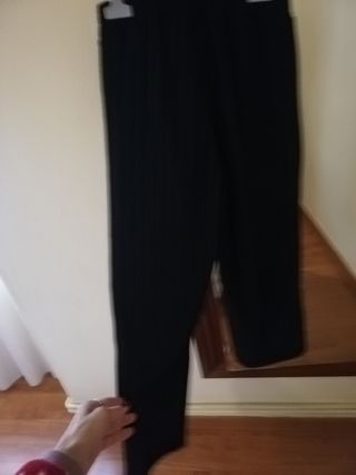 Pantalón palazzo negro mujer T. S