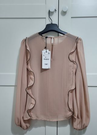 Elegante blusa rosa Zara 🌺