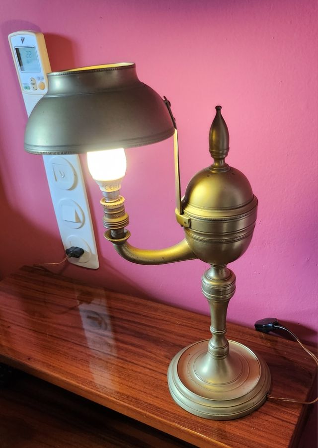 LAMPARA QUINQUE DE BRONCE