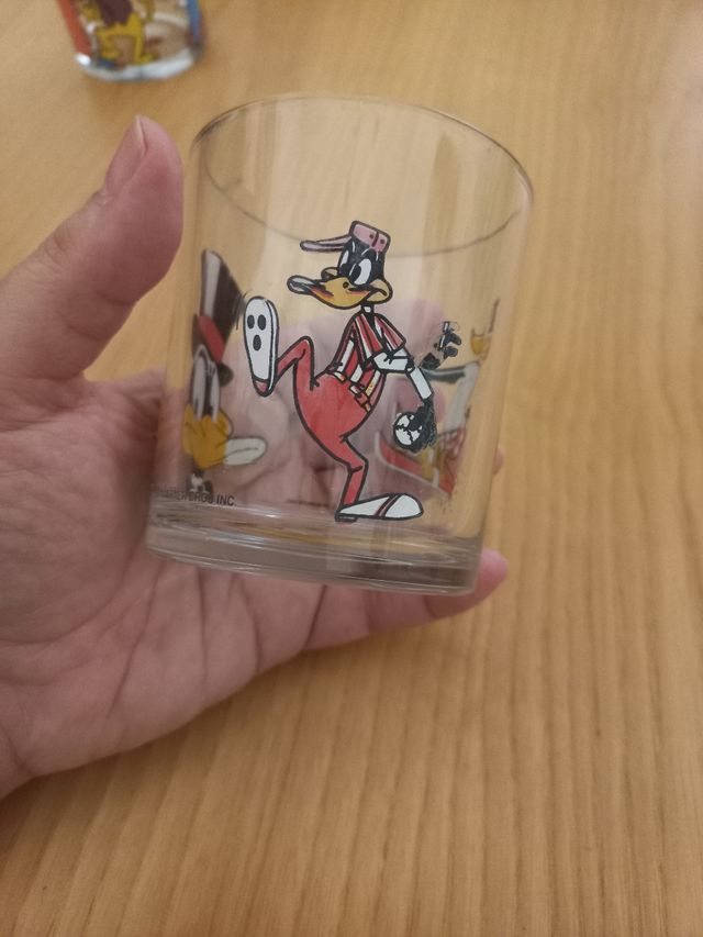 Bicchiere vintage Nutella Daffy Duck anni '88-'90