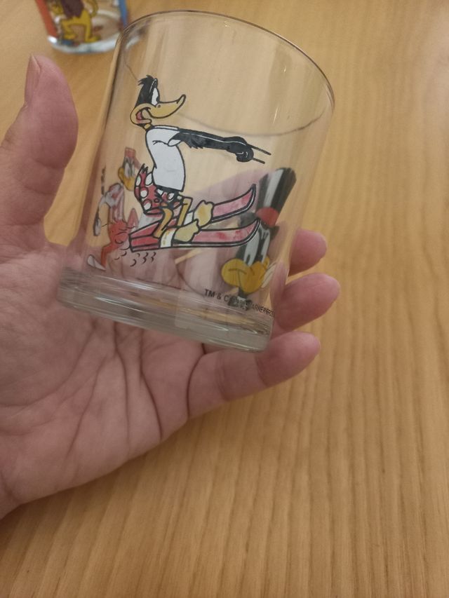 Bicchiere vintage Nutella Daffy Duck anni '88-'90