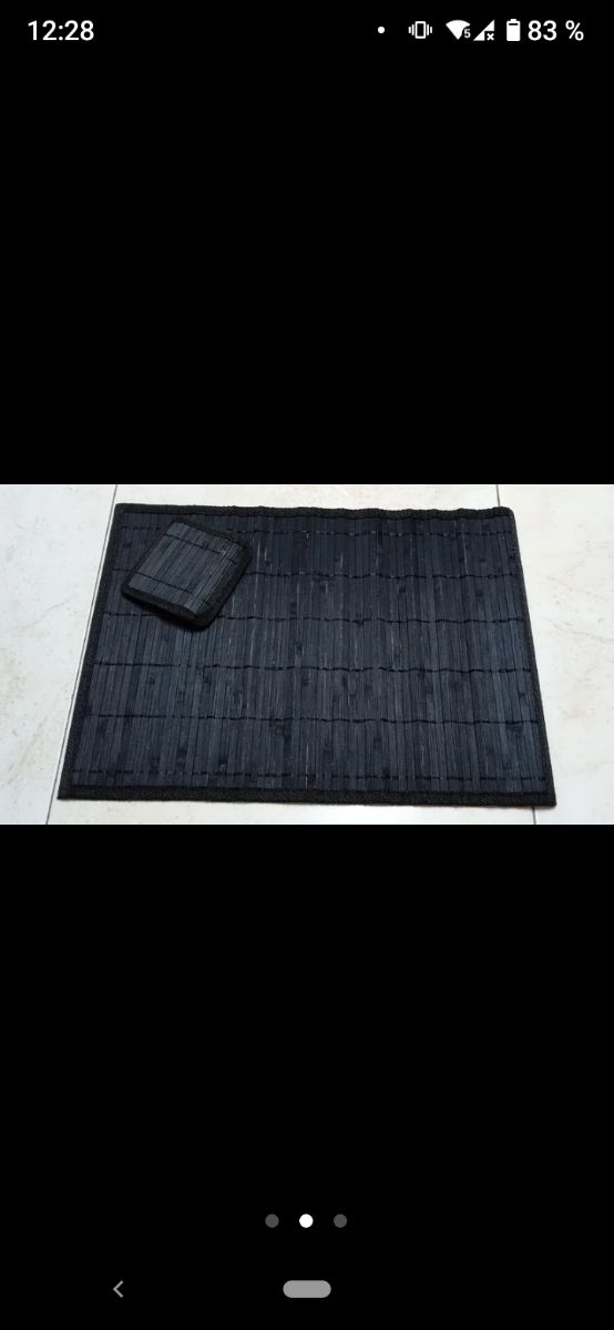 4 juegos de salvamanteles de Bambú