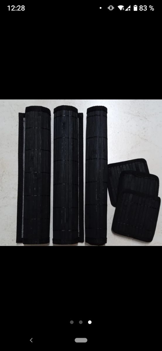 4 juegos de salvamanteles de Bambú