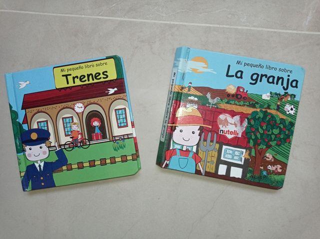 Lote libro trenes y granja+puzzles+juguetes