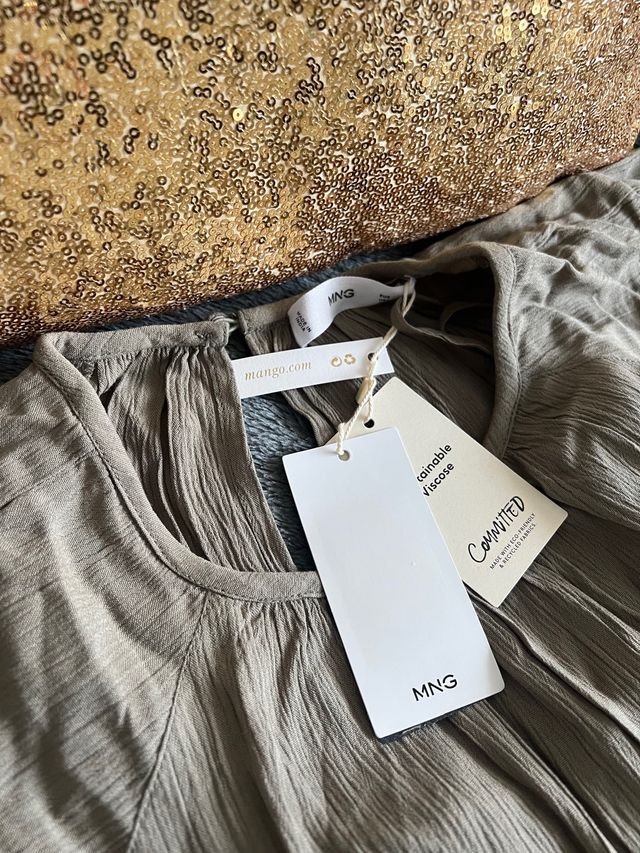 vestido oversize fluido lazo