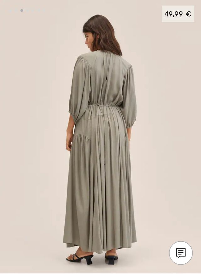 vestido oversize fluido lazo