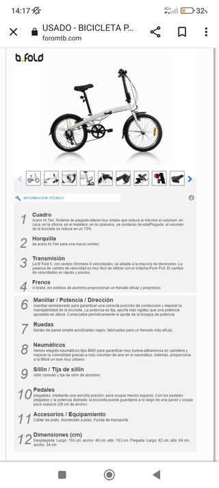 Bicicleta plegable bfold 5