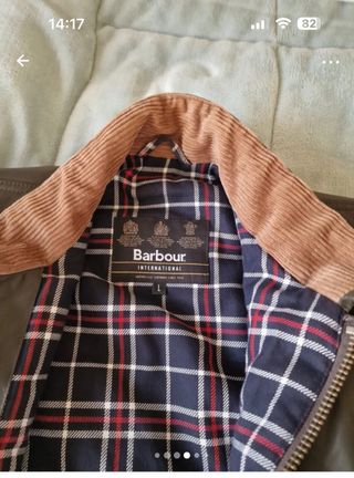 cazadora de piel marron