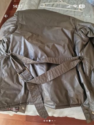 cazadora de piel marron