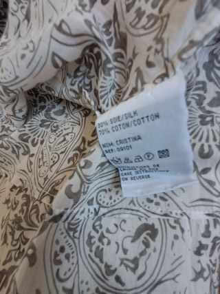 Camisa blanca y gris perla de Sud Express