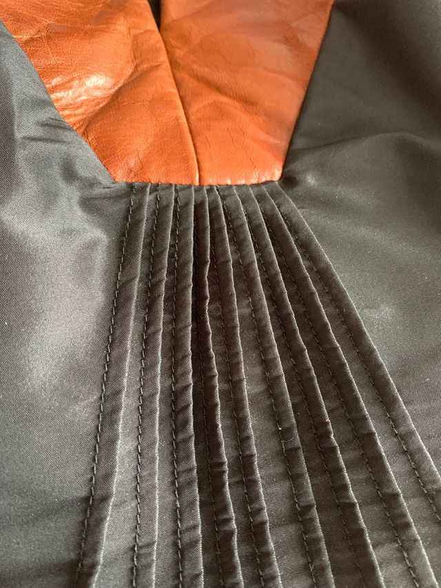 Vestido con piel de cordero M