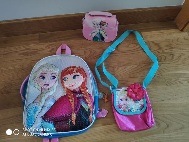 Lote de mochila y bolsitos