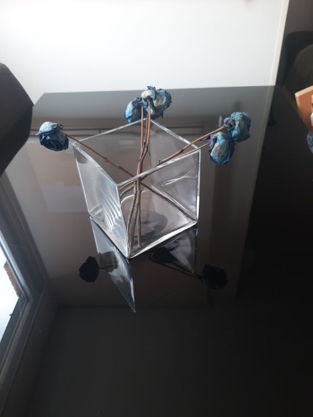 Florero de Cristal cuadrado