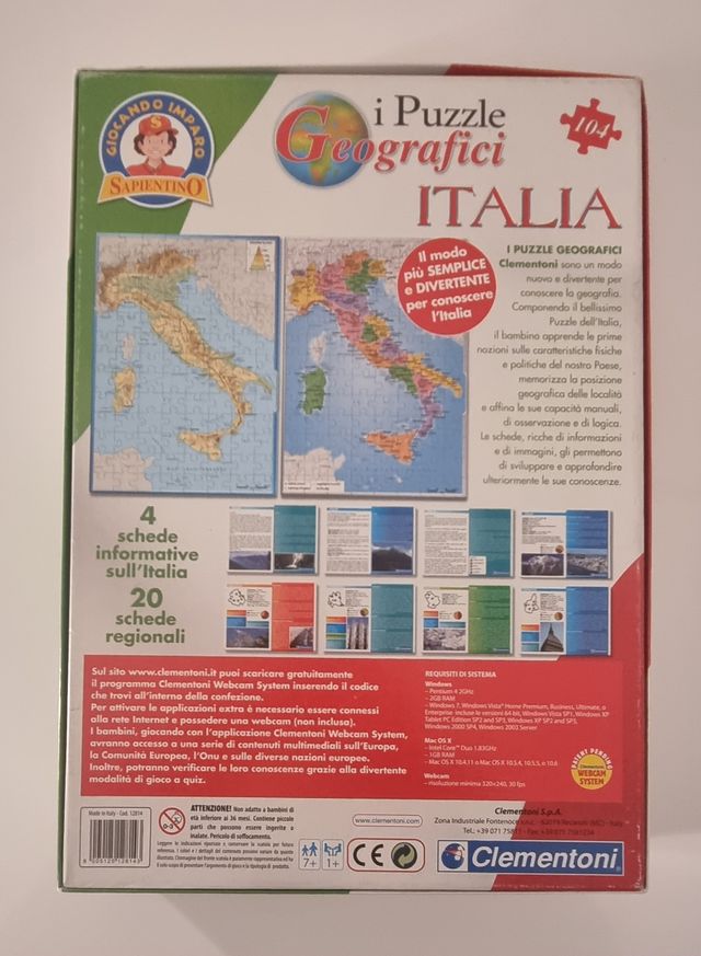 Sapientino puzzle Italia.