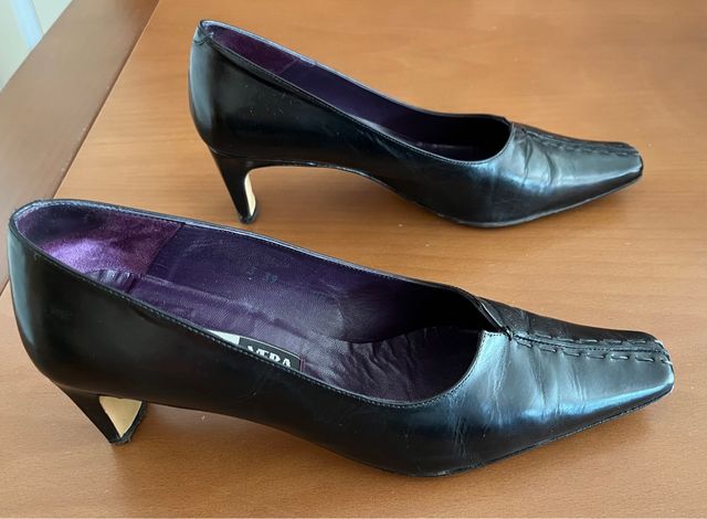 Zapato negro mujer piel T 39