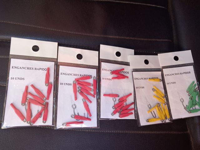 5 paquetes Enganches rápidos pesca