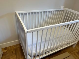 Cuna bebe madera blanca 60*120