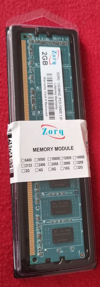 TARJETA MEMORIA RAM DDR3 1333MHZ 2 GB