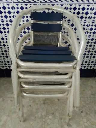 Silla aluminio terraza nueva
