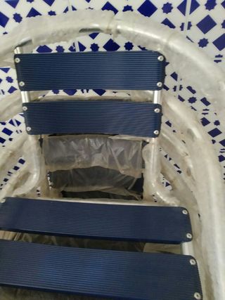 Silla aluminio terraza nueva
