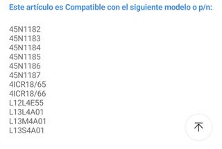 Batería Lenovo B50.    G550s nueva