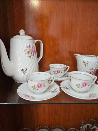 Cristalería Vajilla de Café de porcelana antiguo