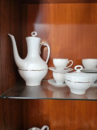Cristalería Vajilla de Café de porcelana antiguo