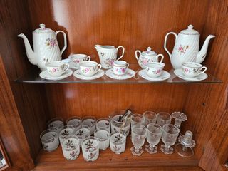 Cristalería Vajilla de Café de porcelana antiguo