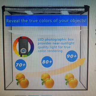 Caja de Luz para fotografía 60x60x60 led