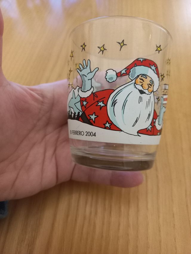 Bicchiere Nutella vintage Natale 2004