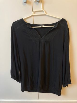 blusa negra massimo dutti talla m