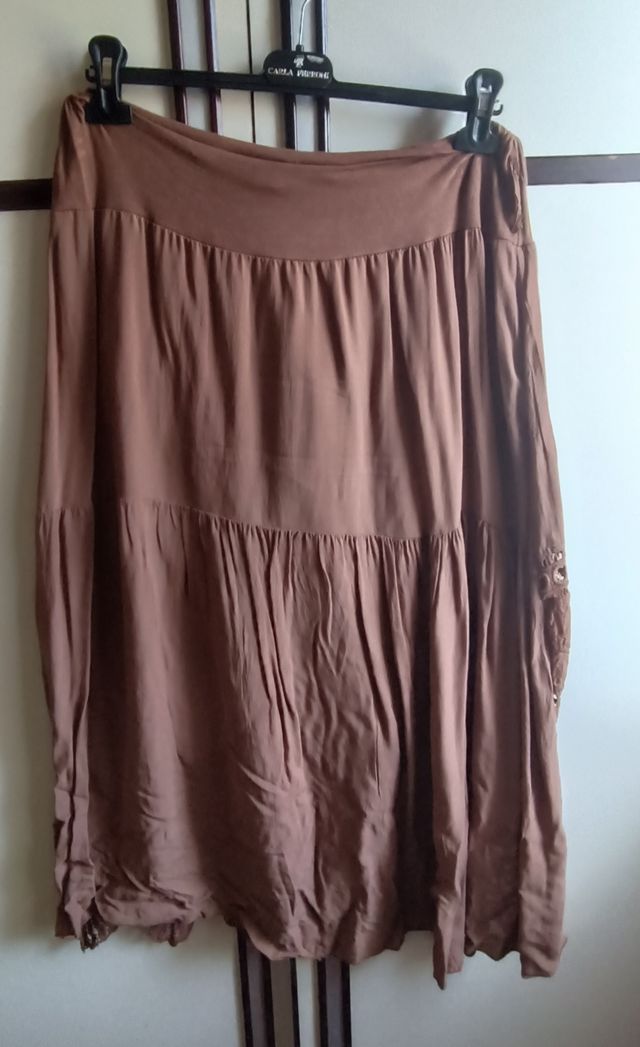 Gonna lunga da donna marrone taglia XL